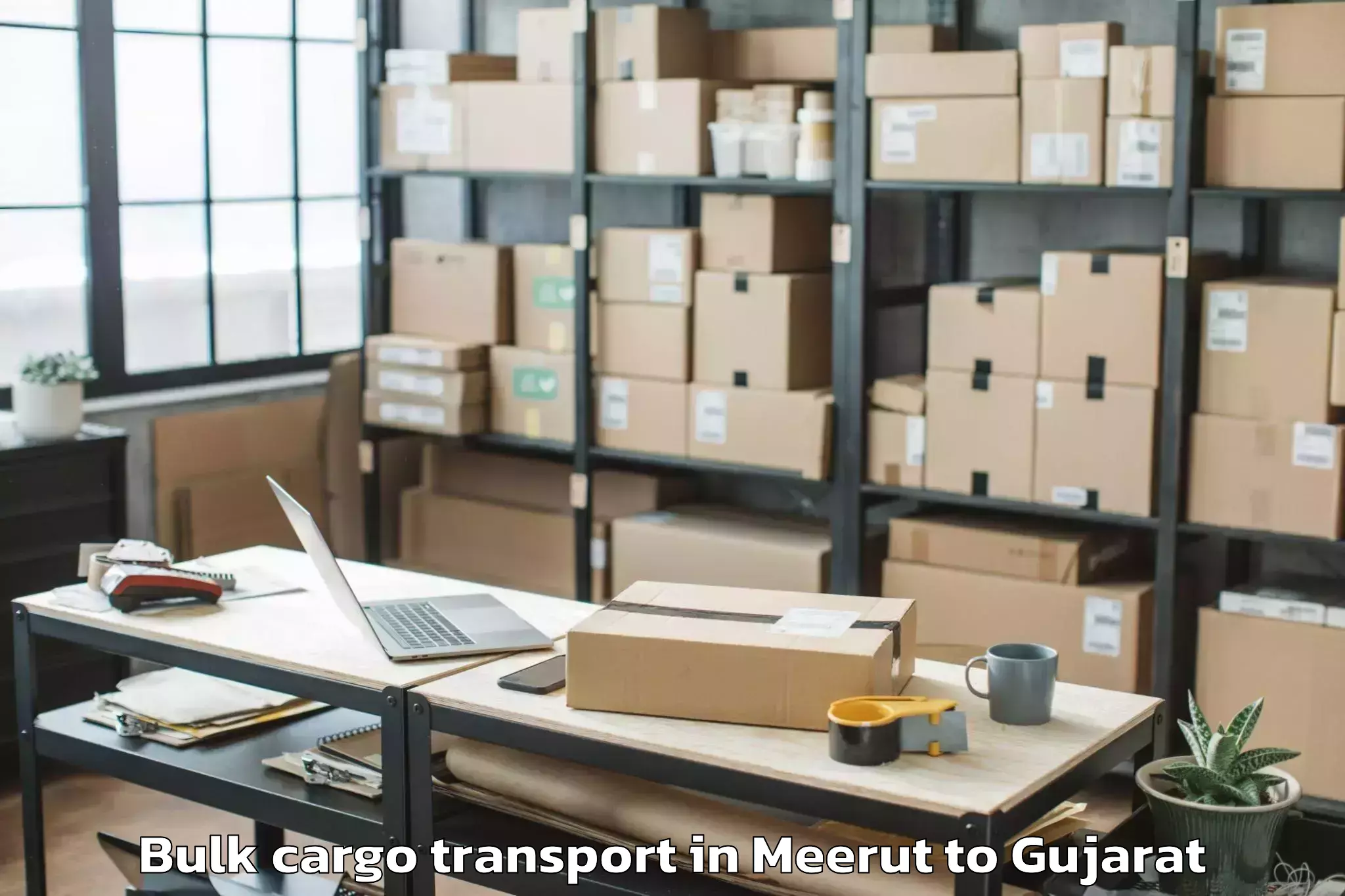 Affordable Meerut to Bhanvad Bulk Cargo Transport